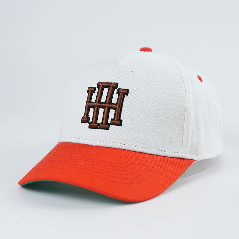 Two Tone Monogram Embroidered Baseball Cap Adjustable Cotton Hat