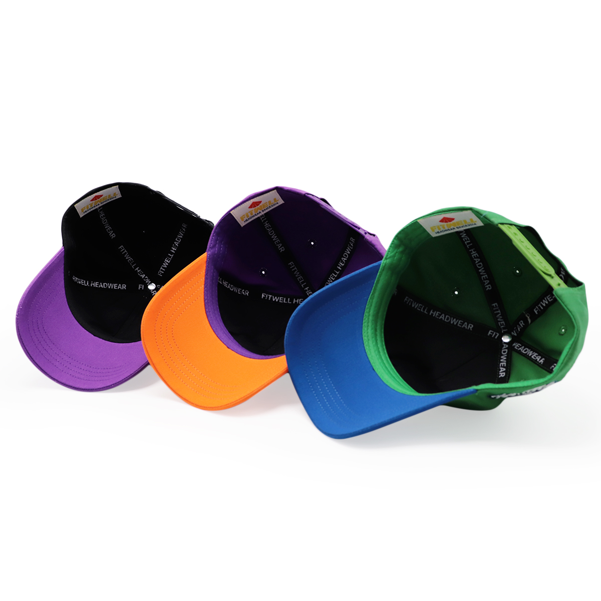 Colorful Two Tone Baseball Cap with 3D Embroidered Logo