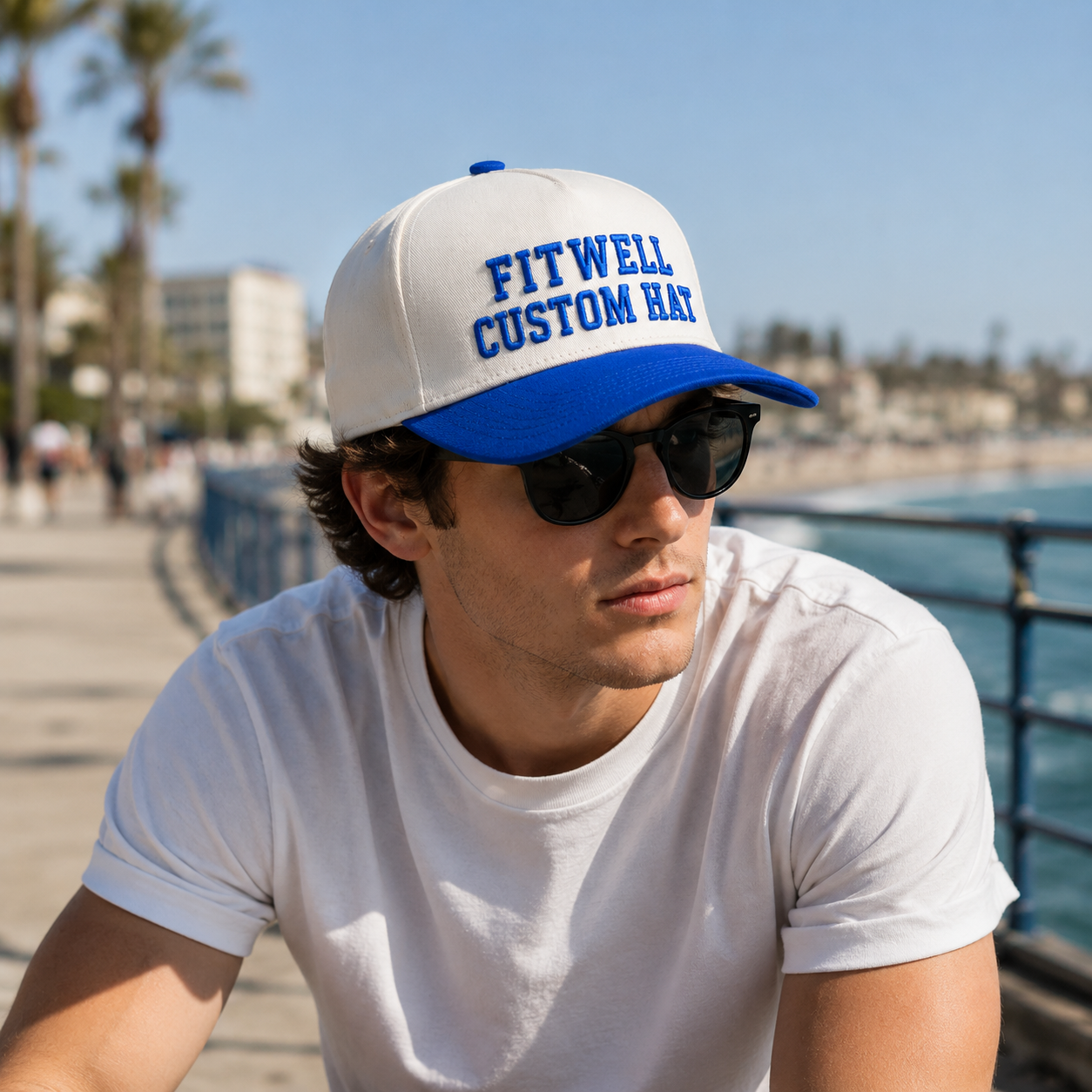 WE CAN WE WILL White Blue 3D Embroidered Baseball Cap