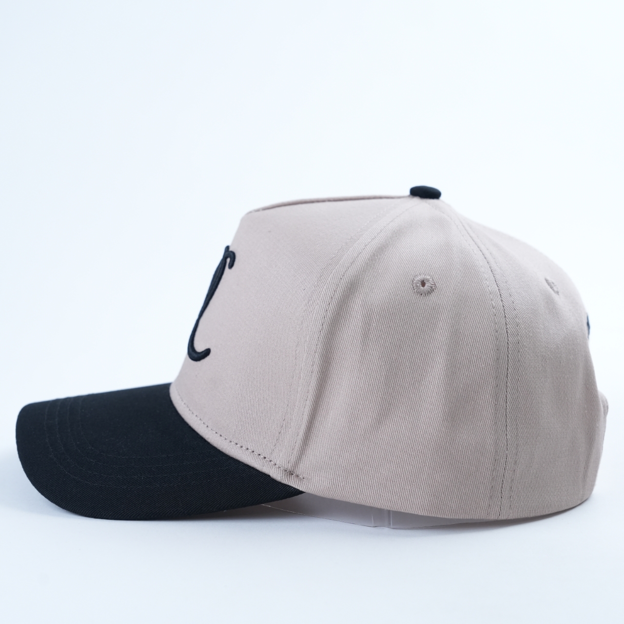 Two Tone Embroidered Letter Baseball Cap Adjustable Cotton Hat