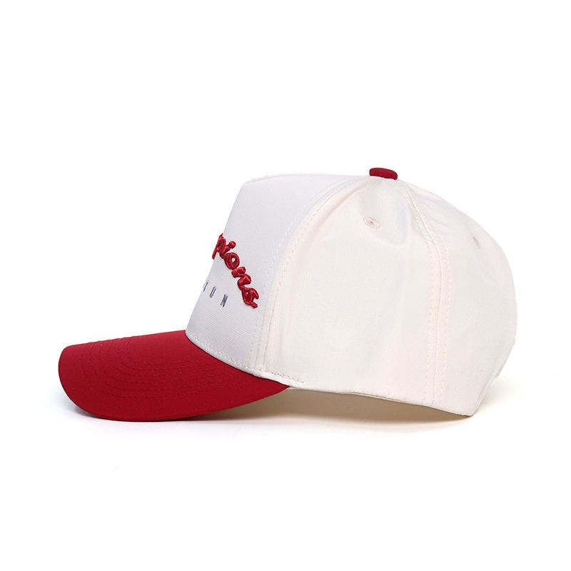 Ivory Red Champions Script Embroidered Baseball Cap