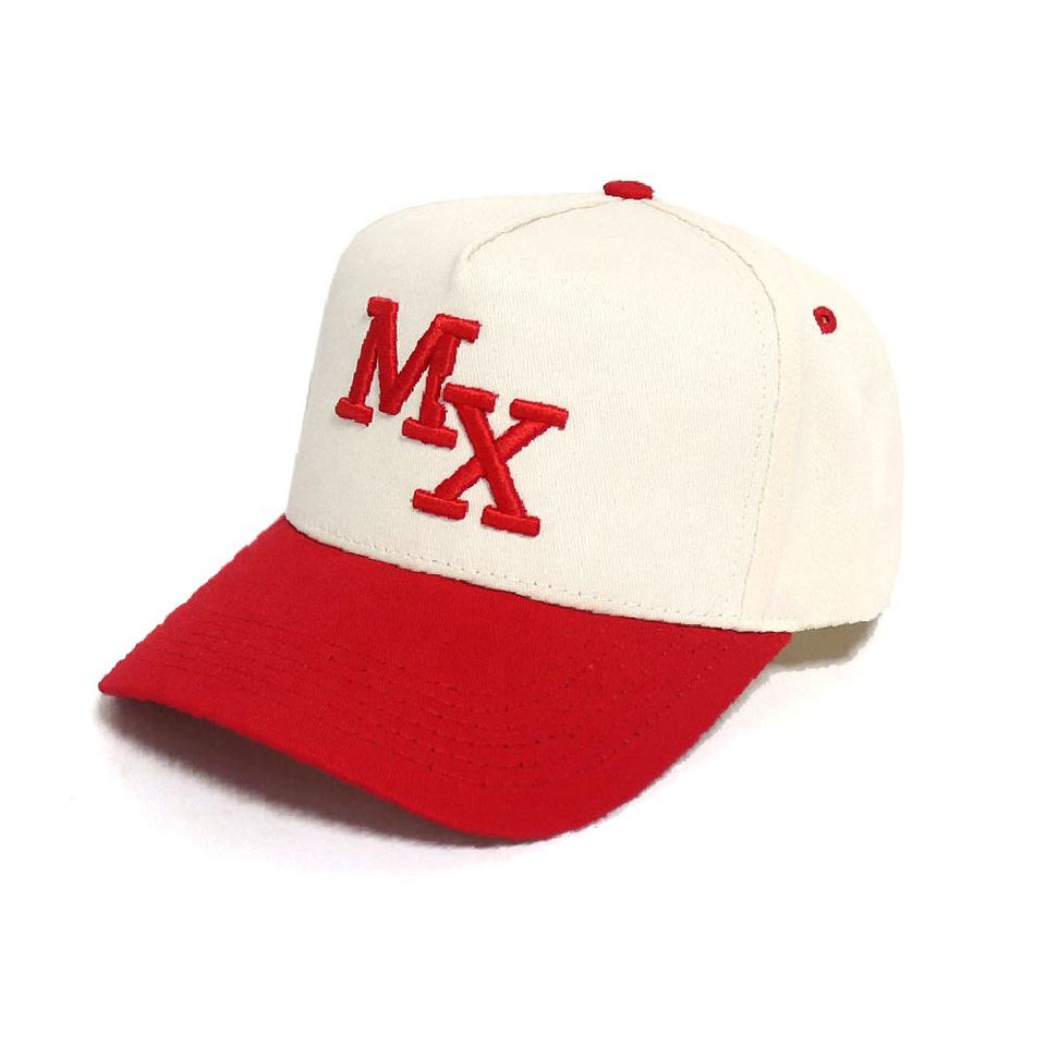 MX Two Tone 3D Embroidered Cotton Twill Baseball Cap