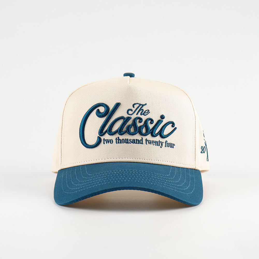 Two Tone 3D Embroidered Classic Baseball Cap