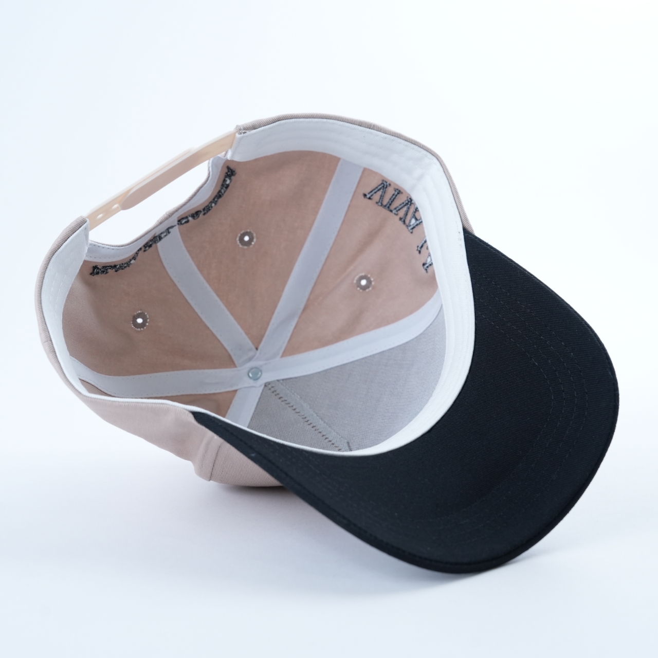 Two Tone Embroidered Letter Baseball Cap Adjustable Cotton Hat