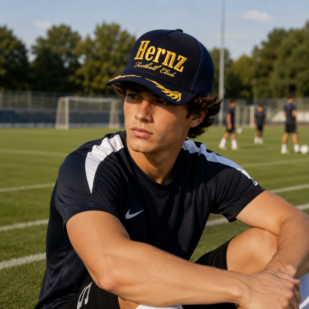 Hernz Football Club Embroidered Mesh Trucker Cap