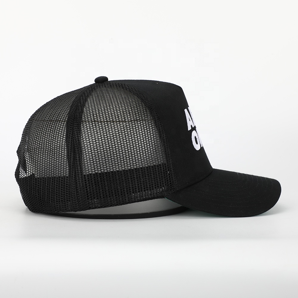 ARTM ONLY Black Embroidered Mesh Trucker Cap