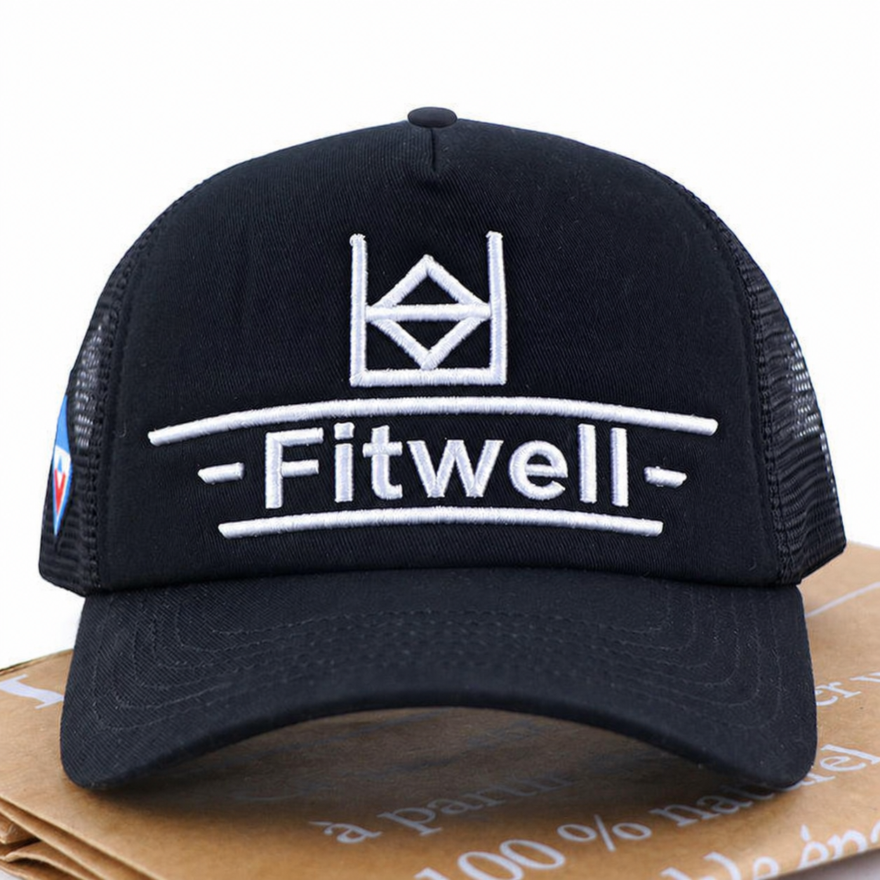 Black ICEMAN Embroidered Mesh Back Trucker Cap