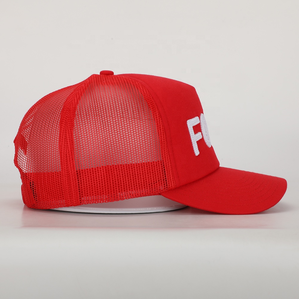 Red FORE Embroidered Mesh Trucker Hat