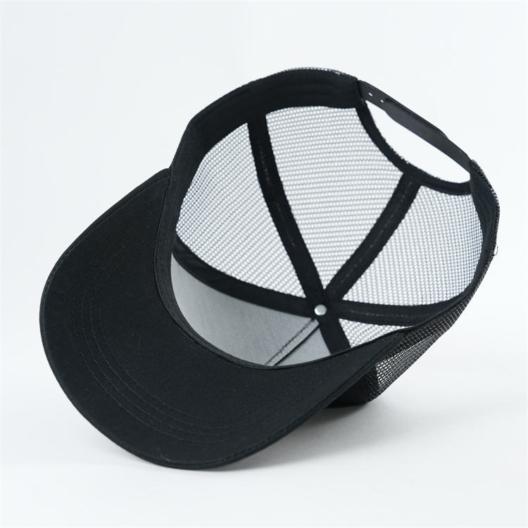 LevelUp Black Mesh Embroidered Trucker Hat