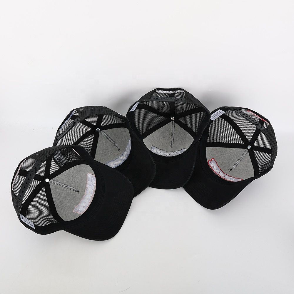 SNOOZE 3D Puff Embroidered Black Mesh Trucker Cap