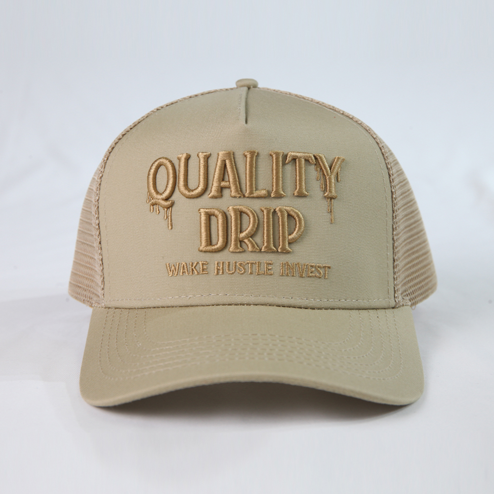 Classic Embroidered Logo Mesh Trucker Cap Adjustable 5 Panel Baseball Hat