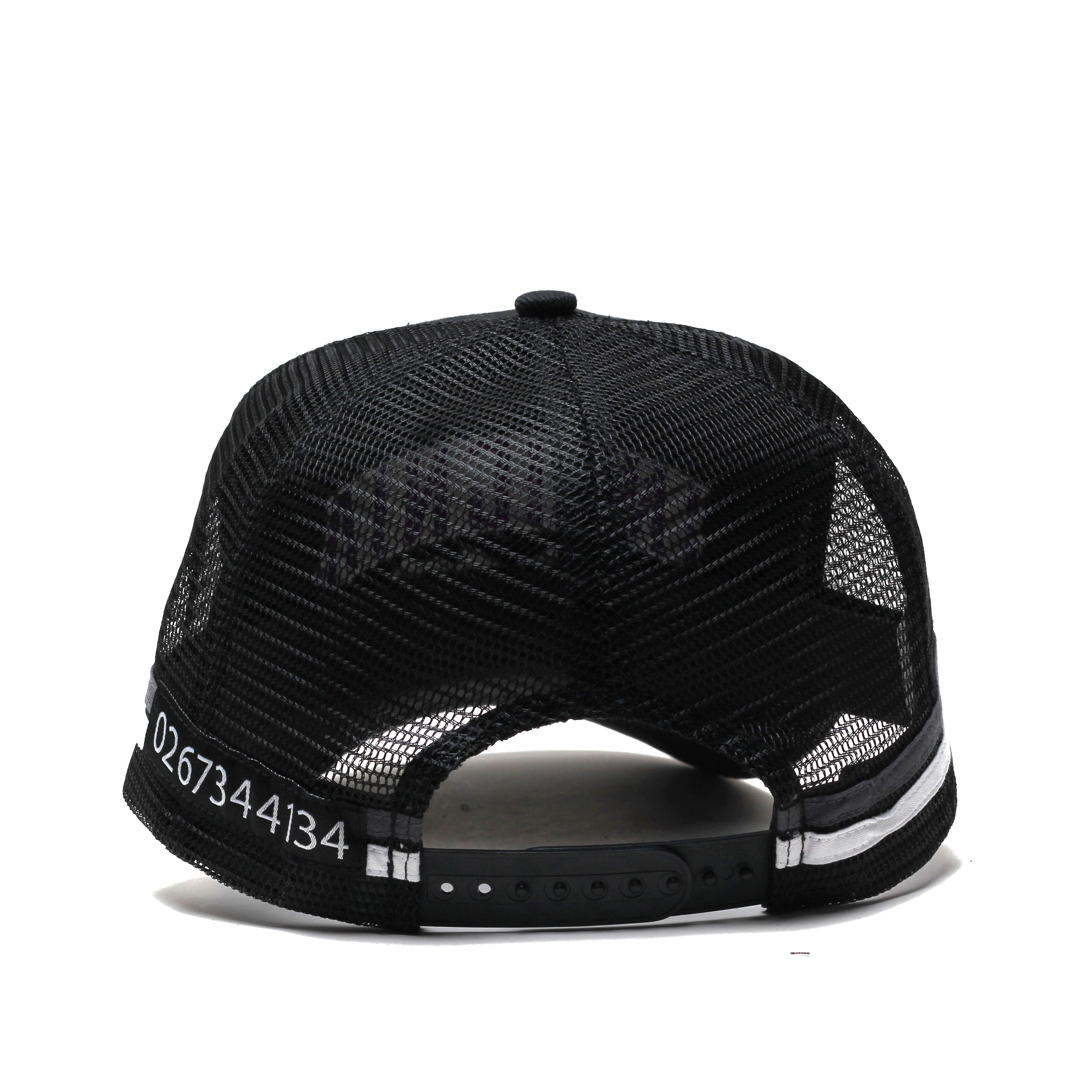 Black INSIGNIA Embroidered Cotton Mesh Trucker Cap