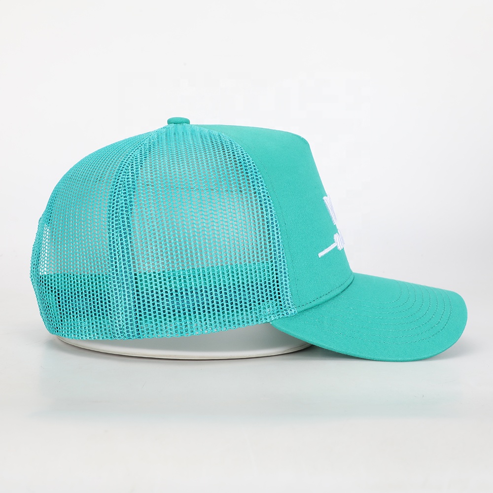 WAW Handplanes Aqua Embroidered Mesh Trucker Cap