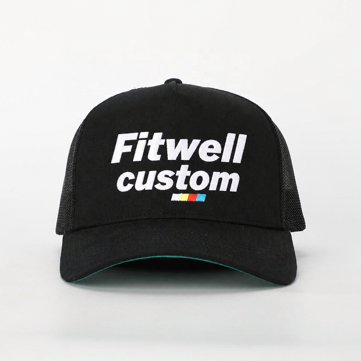 ARTM ONLY Black Embroidered Mesh Trucker Cap