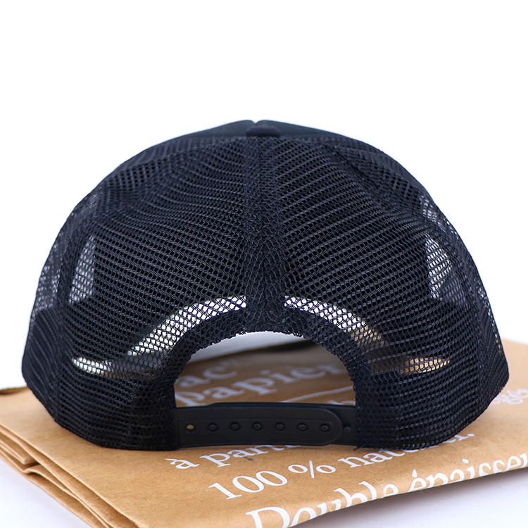 Black ICEMAN Embroidered Mesh Back Trucker Cap