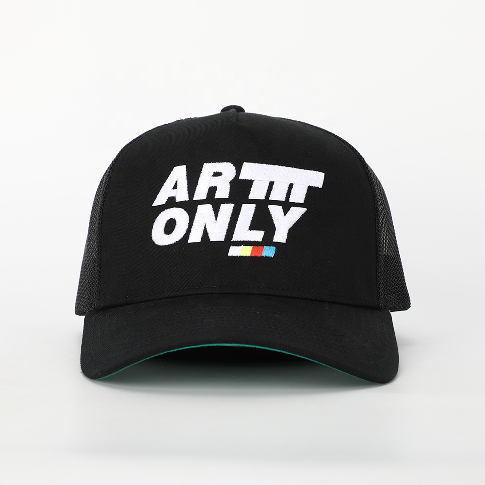 ARTM ONLY Black Embroidered Mesh Trucker Cap