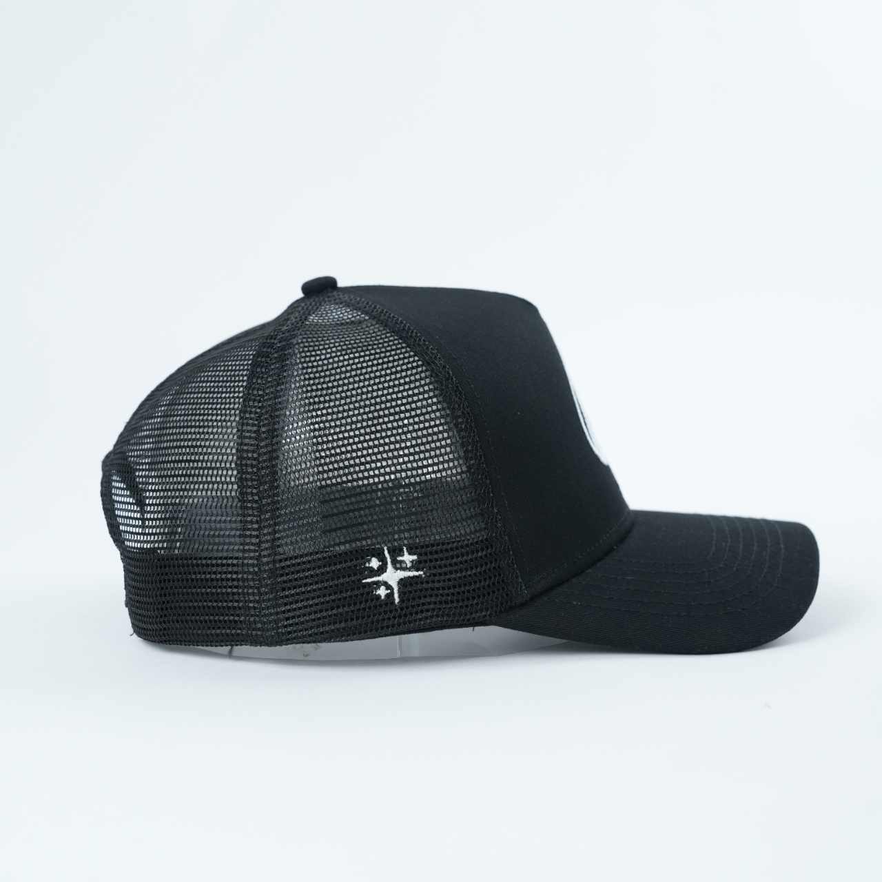 Black Spade Logo Embroidered Mesh Trucker Hat