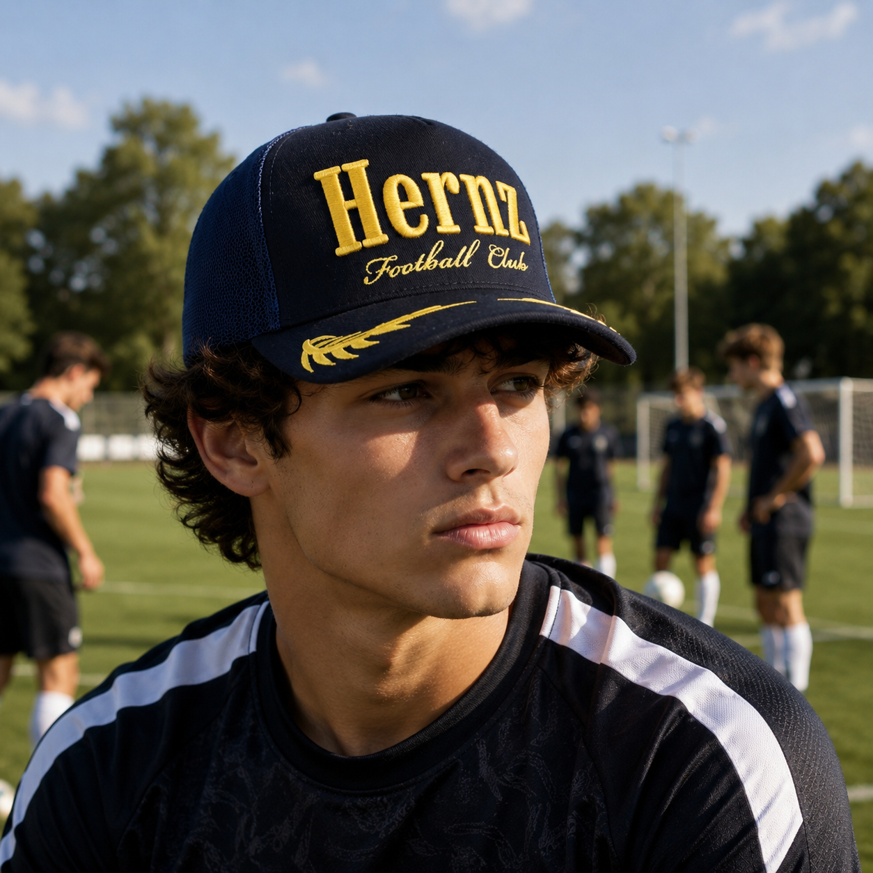 Hernz Football Club Embroidered Mesh Trucker Cap