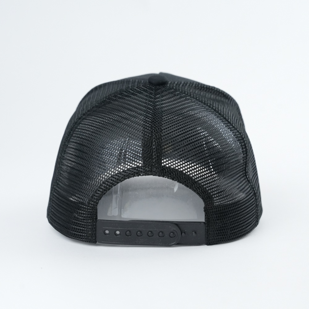 Black Tonal Embroidered Mesh Trucker Cap