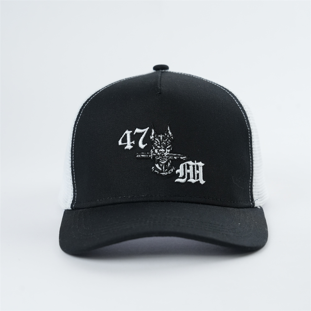 Green and Black Two-Tone Mesh Trucker Hats with 47 Eagle Embroidery