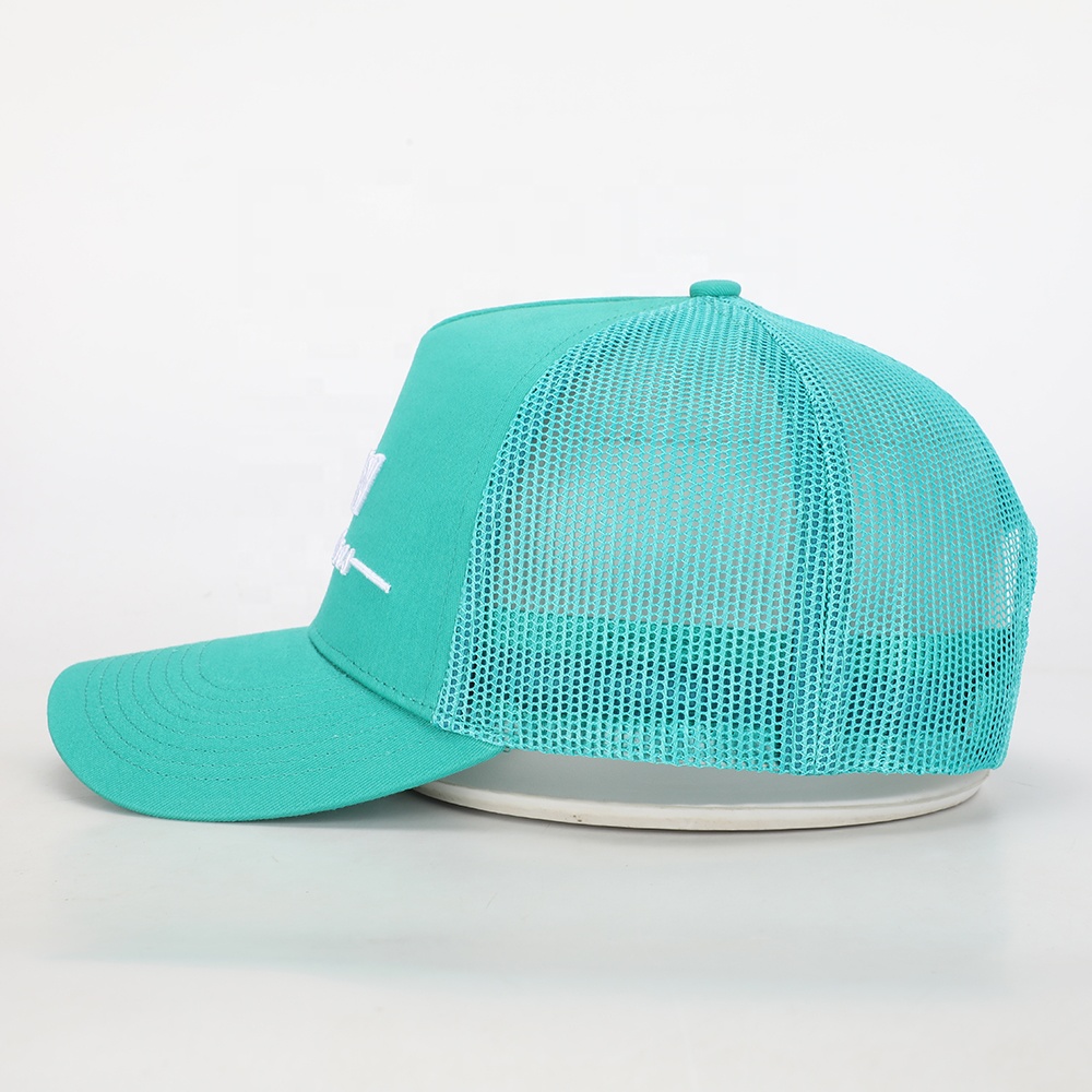 WAW Handplanes Aqua Embroidered Mesh Trucker Cap