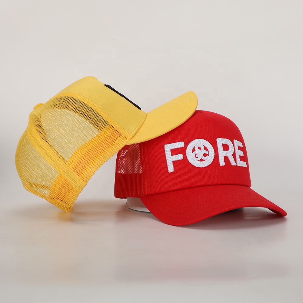 Red FORE Embroidered Mesh Trucker Hat