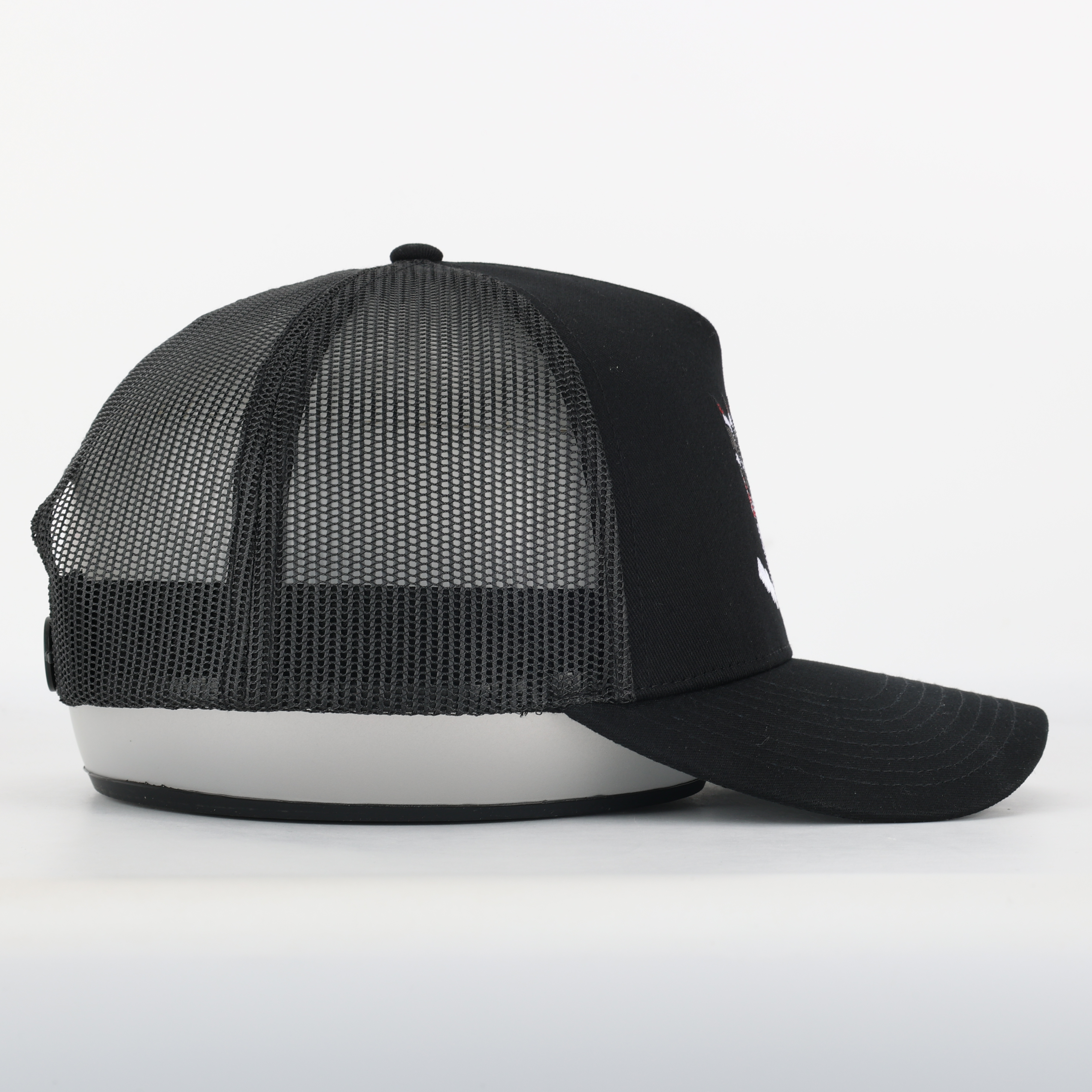 Black Wing Embroidered Mesh Baseball Trucker Cap