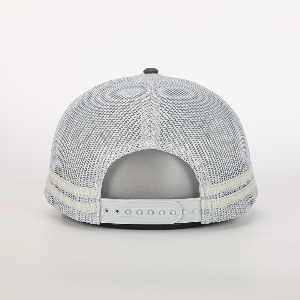 Salty Sea Co Embroidered Grey 5 Panel Cotton Trucker Hat