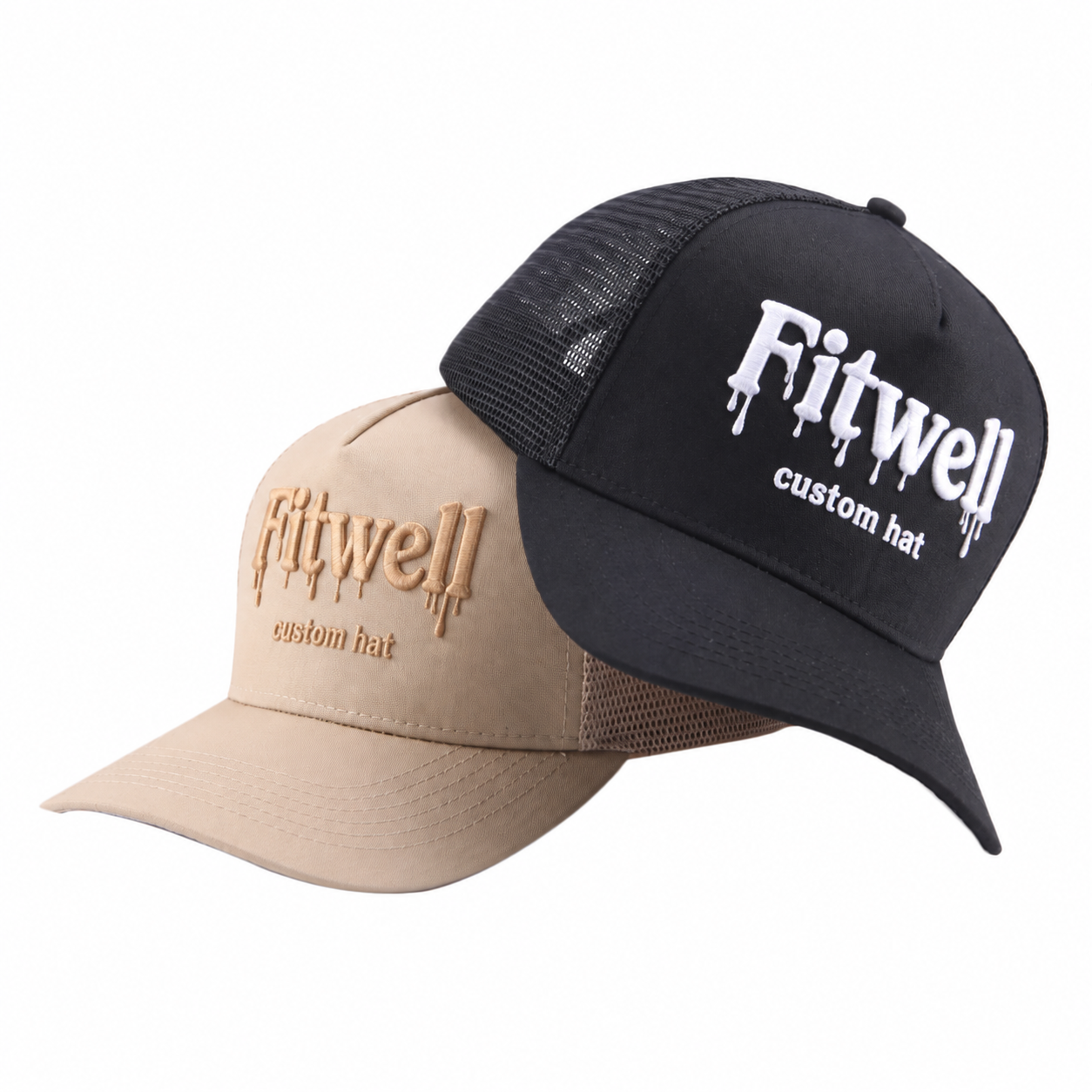 Classic Embroidered Logo Mesh Trucker Cap Adjustable 5 Panel Baseball Hat