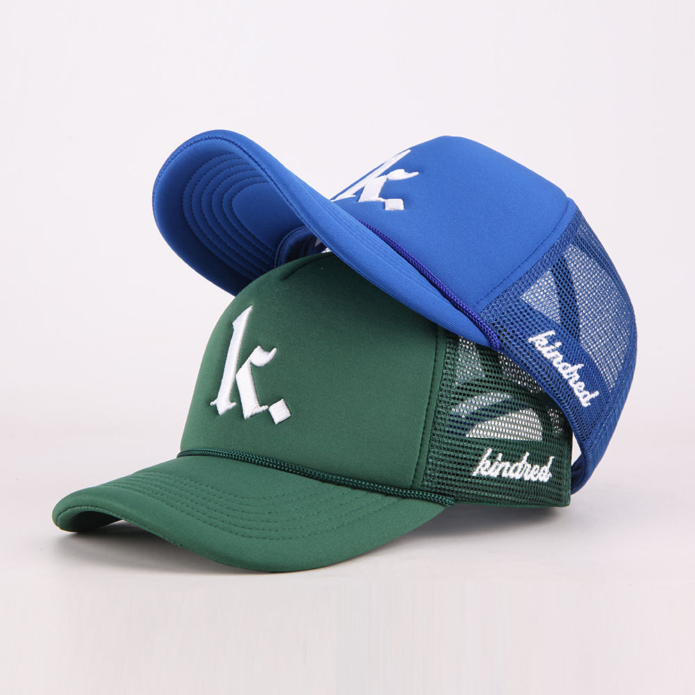 3D Letter Embroidered Foam Mesh Rope Trucker Hat