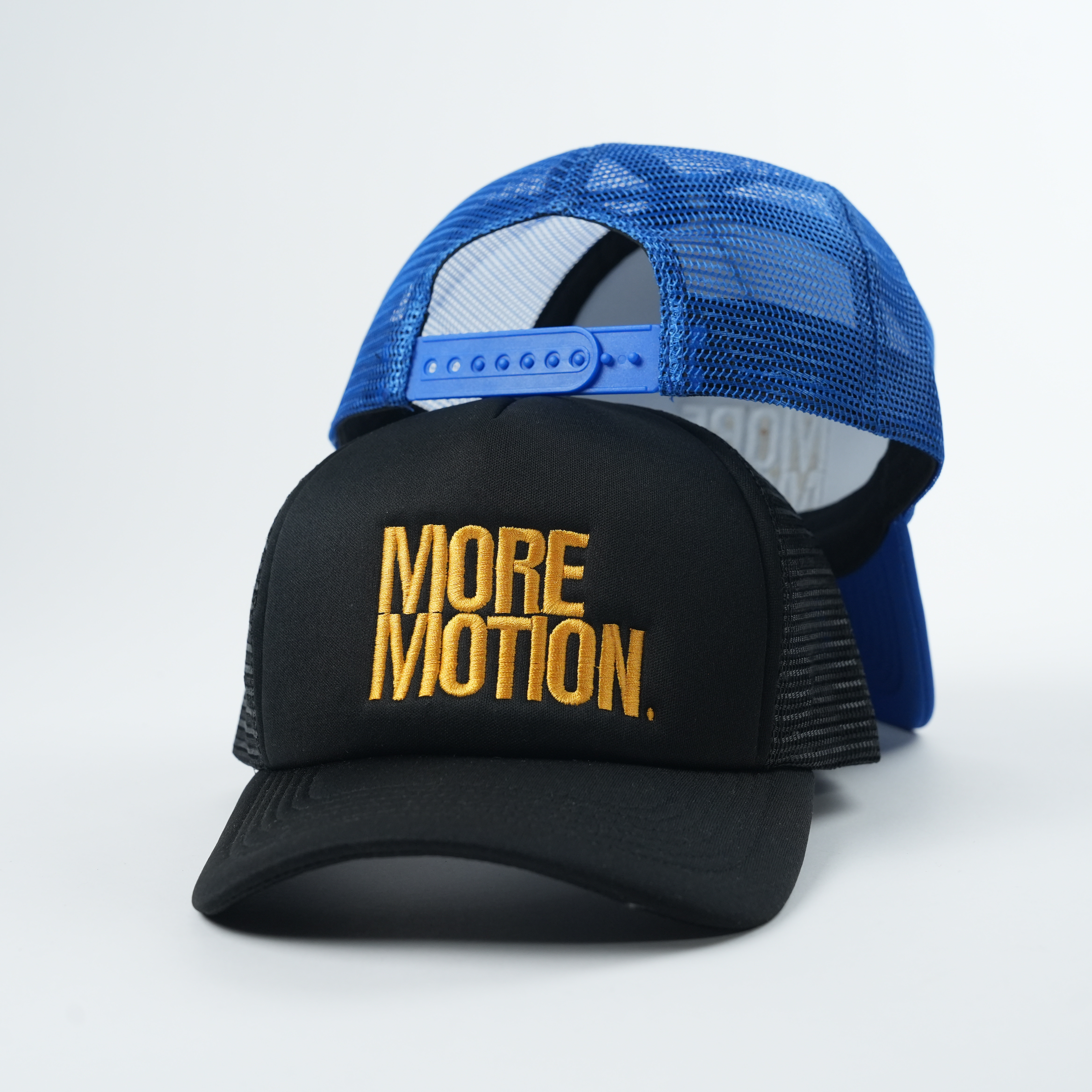 More Motion Embroidered Mesh Back Foam Trucker Cap