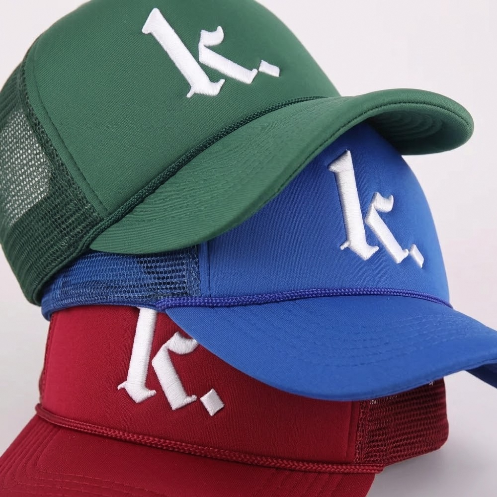 3D Letter Embroidered Foam Mesh Rope Trucker Hat