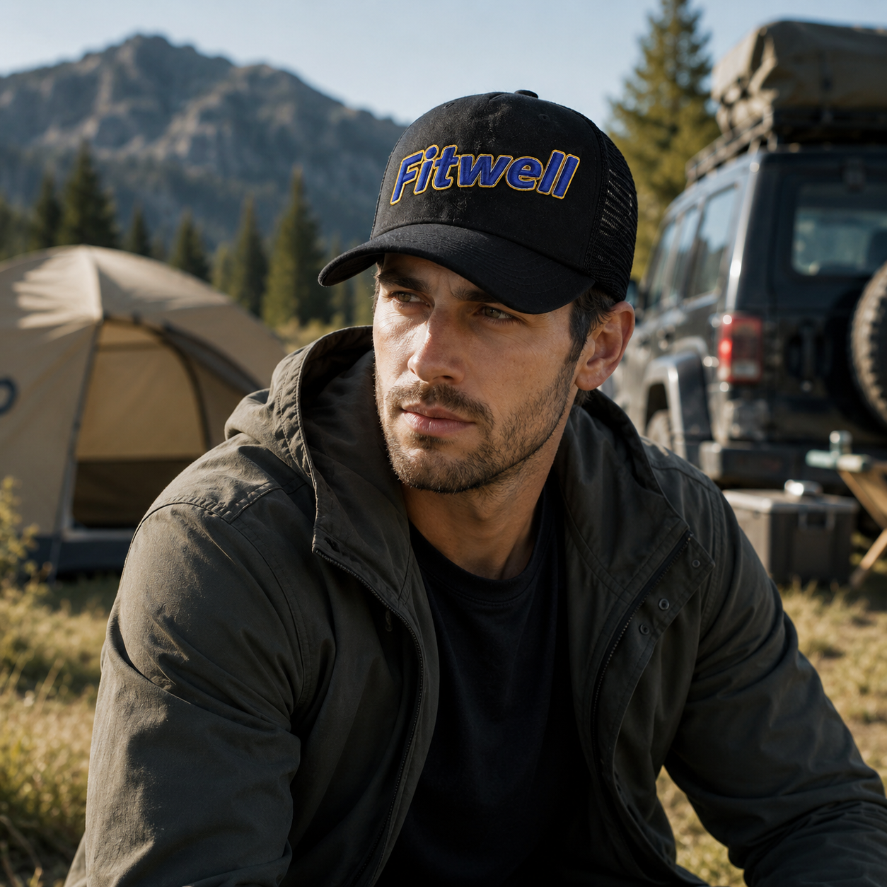 Black HAP HAP 3D Embroidered Foam Trucker Hat