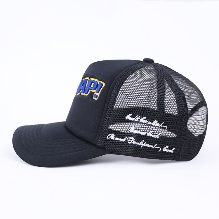 Black HAP HAP 3D Embroidered Foam Trucker Hat