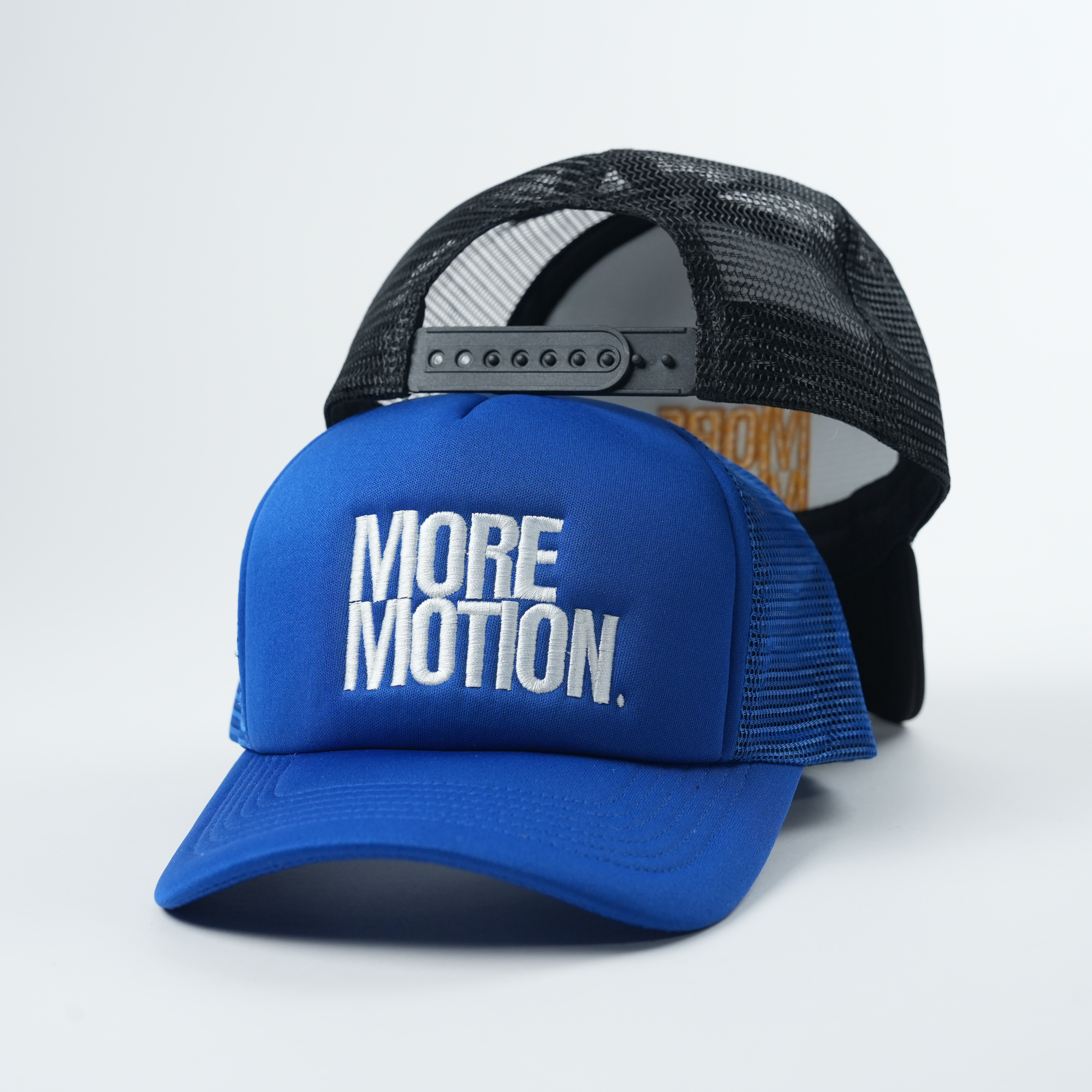 More Motion Embroidered Mesh Back Foam Trucker Cap