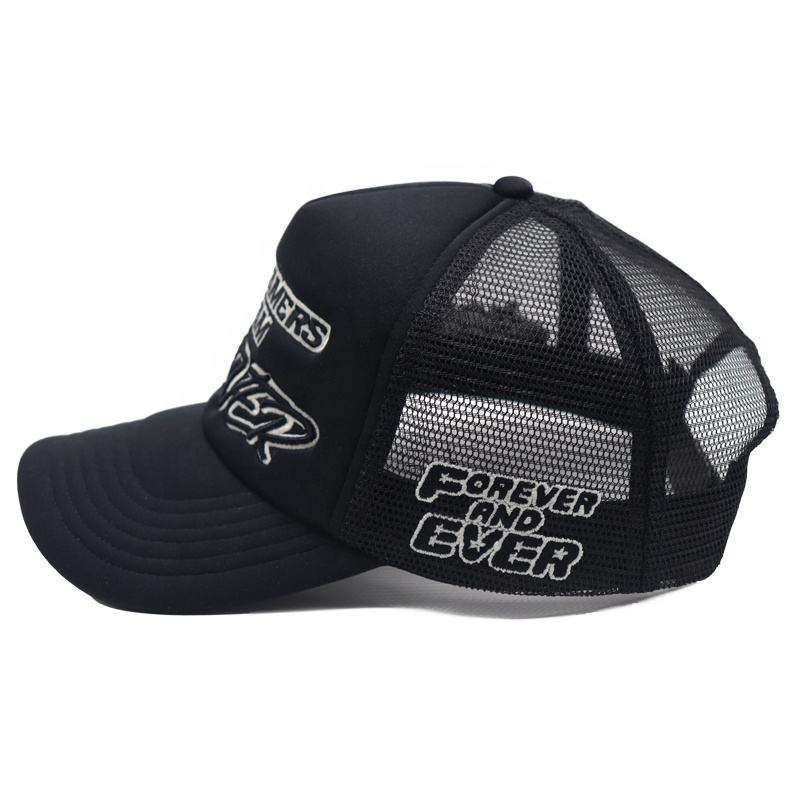 Dreamers Dream Forever 3D Embroidered Black Foam Trucker Hat