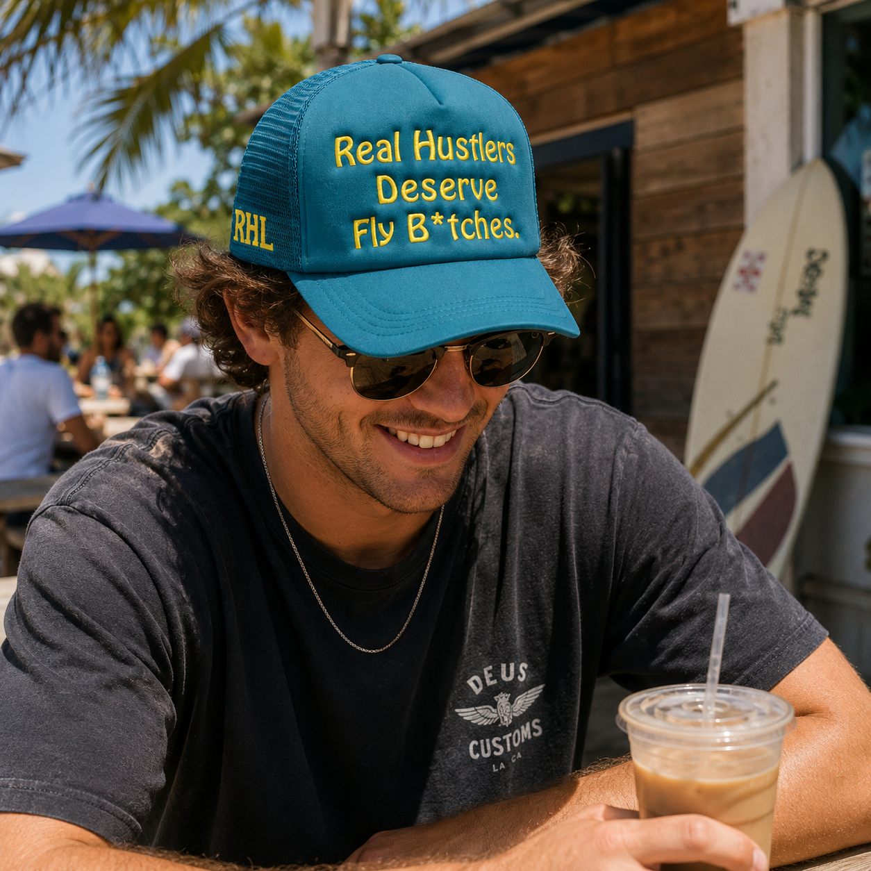 Real Hustlers Deserve Statement Foam Trucker Hat