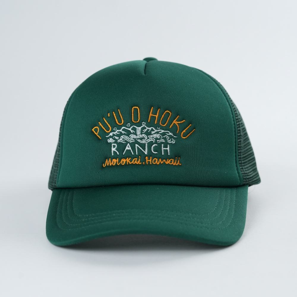 Forest Green Foam Trucker Hat with Ranch Embroidery