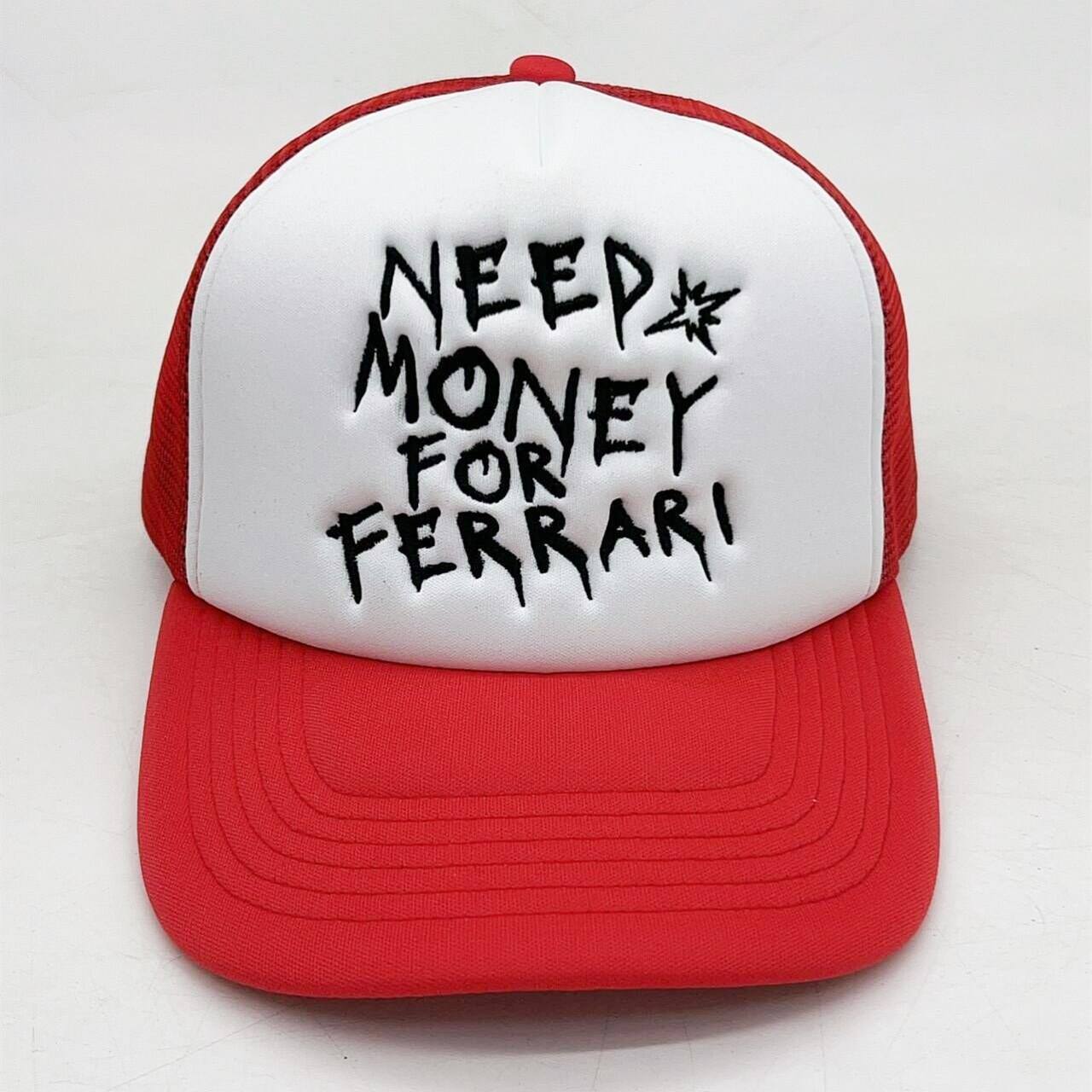 Funny Need Money For Ferrari Trucker Hat Red White Snapback Cap