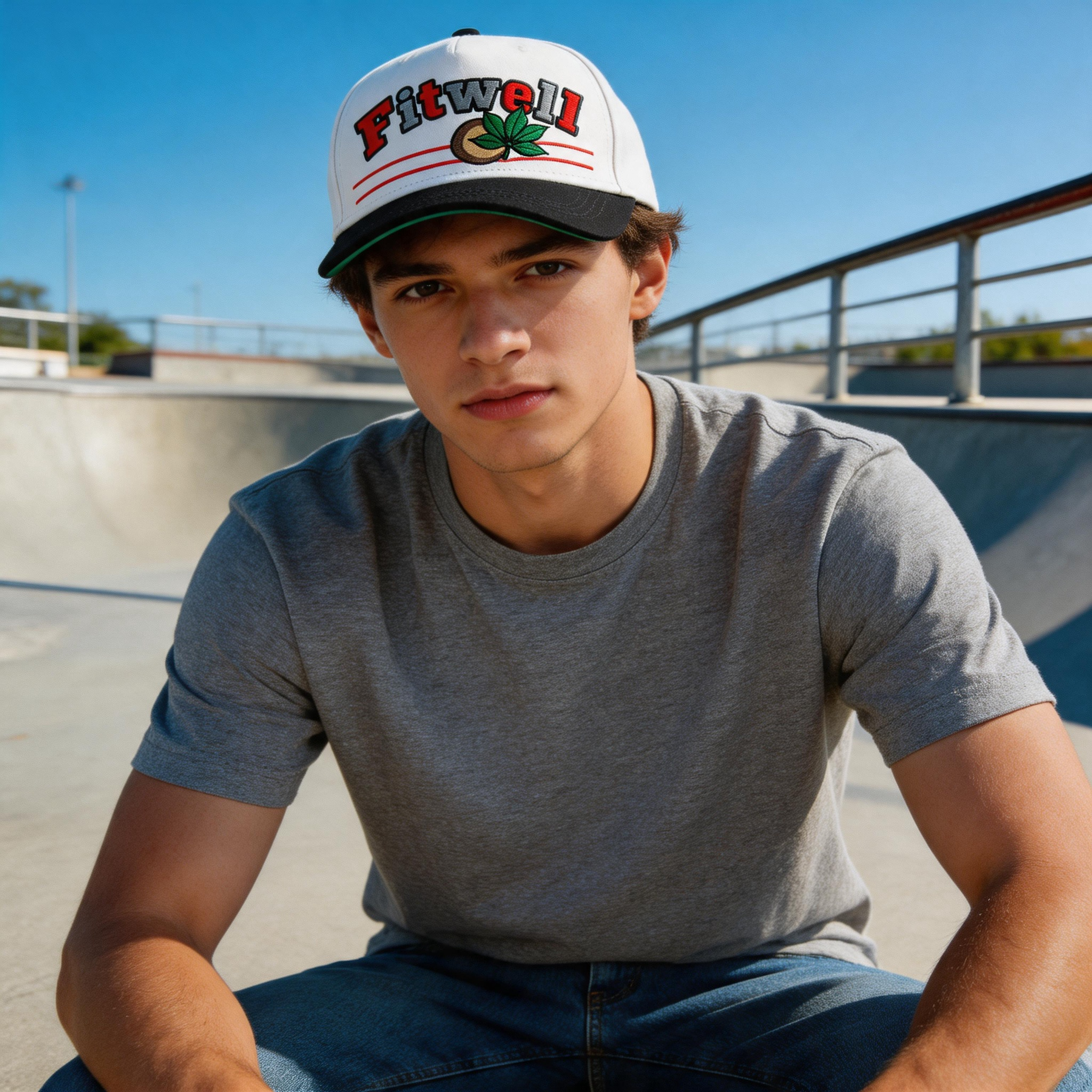Two Tone Cotton Twill Baseball Cap with Buckyes Embroidered Logo
