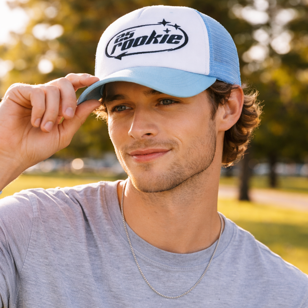 5 Panel Foam Trucker Hat with Flat Embroidered Logo