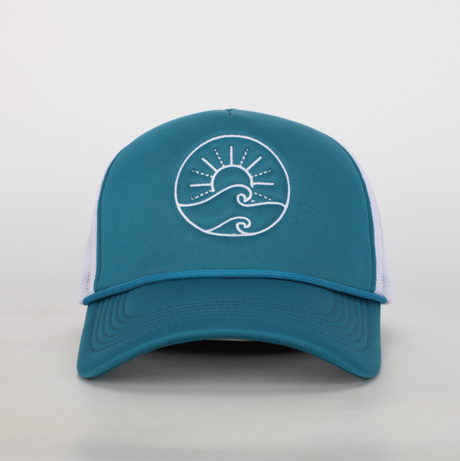 Ocean Wave Foam Mesh Trucker Baseball Hat