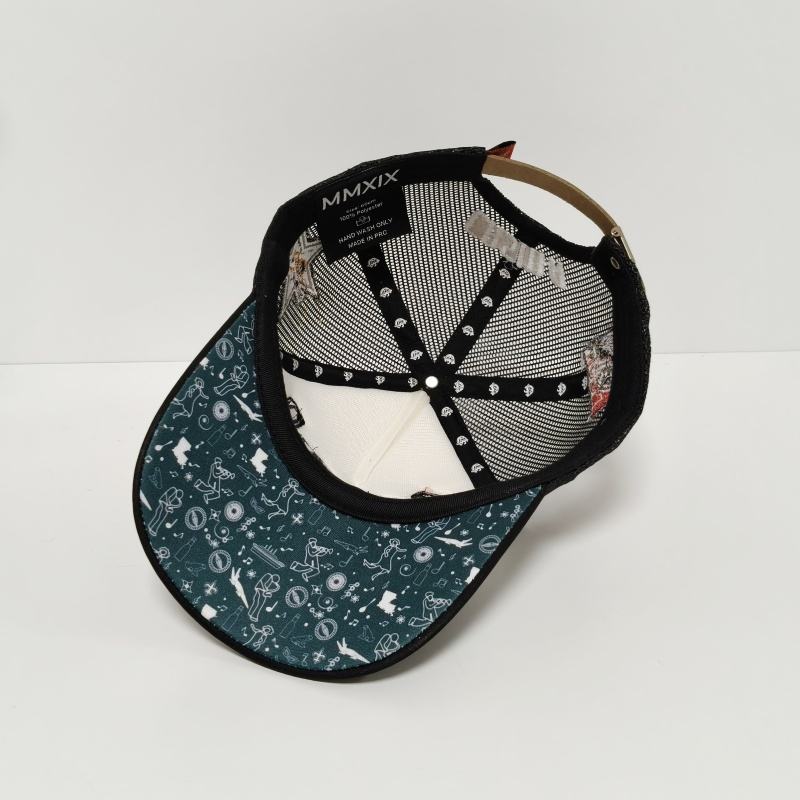 Embroidered Foam Front Mesh Trucker Hat with Flat Brim