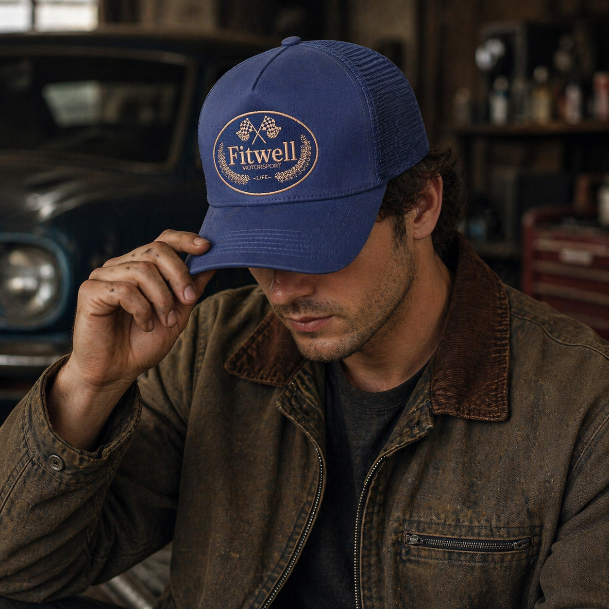 Lowdown Motorsport Logo Foam Trucker Cap Mesh Back Casual Hat