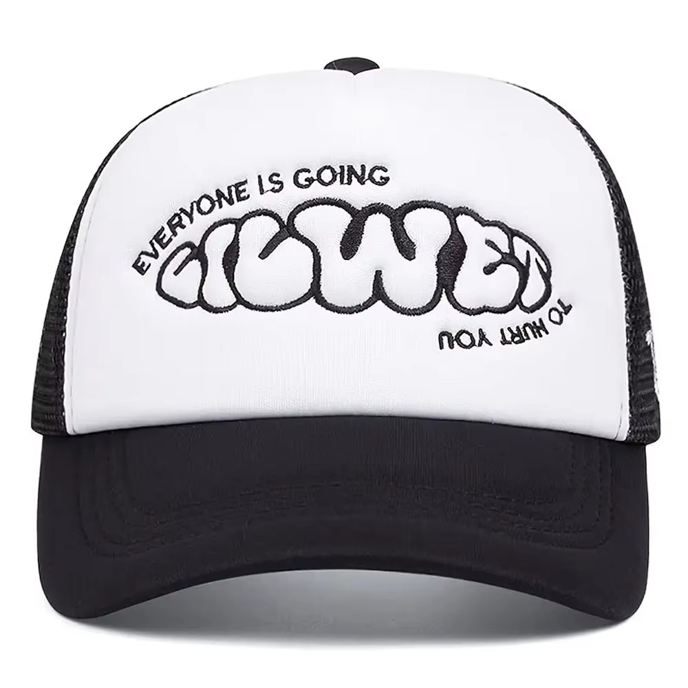 5 Panel High Quality Foam Trucker Hat with Mesh Back and Embroidered Logo