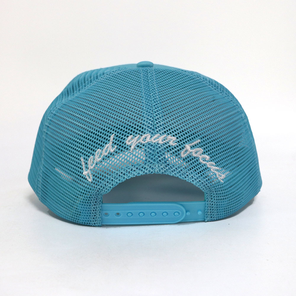 Dihua Light Blue Foam Mesh Trucker Hat