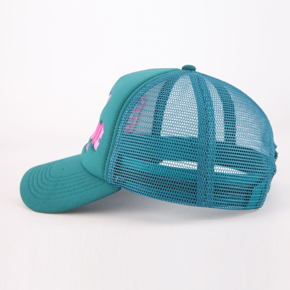 MME Bandit Pink Embroidered Foam Trucker Hat