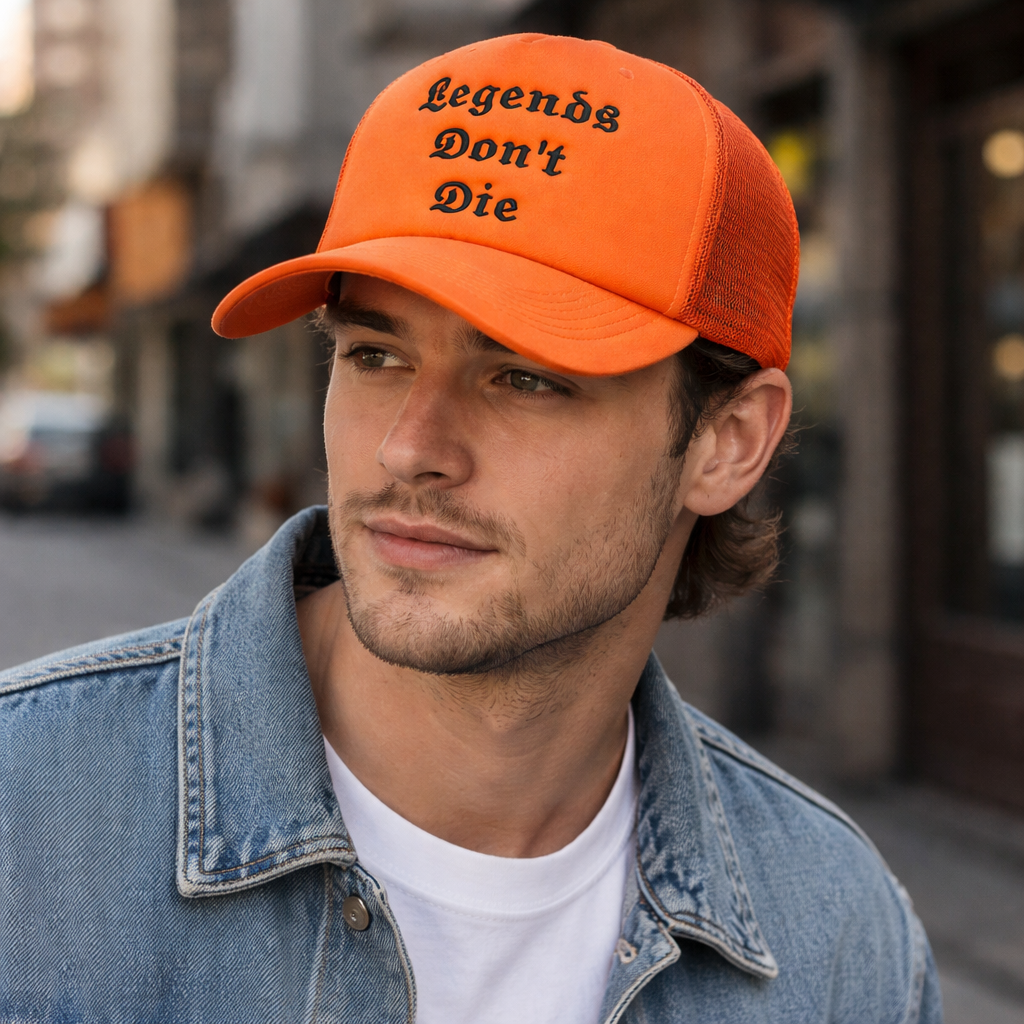 High-Quality Foam Trucker Hat with Flat Embroidered Text