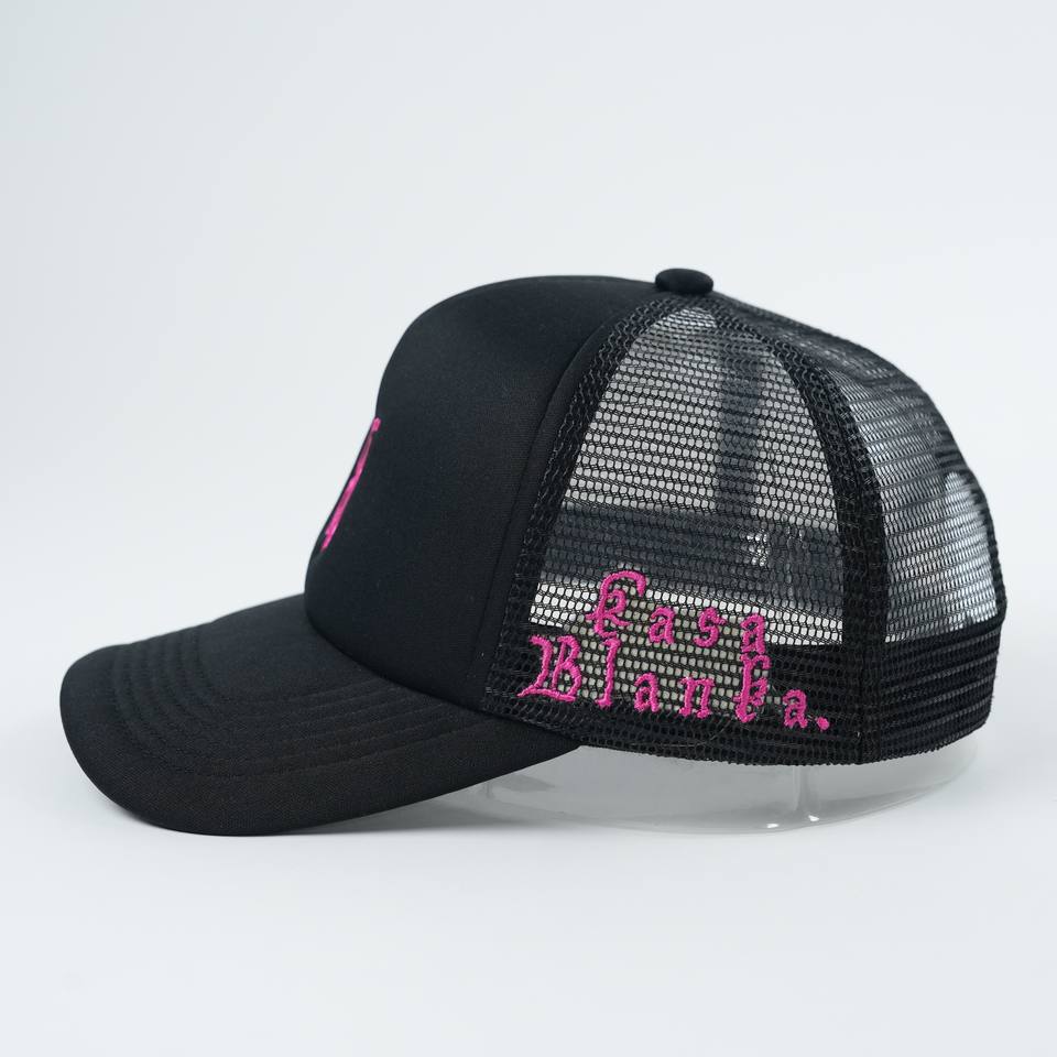 Minimalist Monogram Mesh Trucker Hat – Foam Front Embroidered Cap