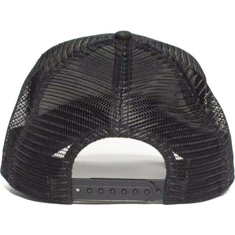 Flame Star Foam Mesh Trucker Hat with White Flat Embroidery